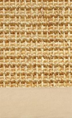 Sisal Salvador chabils 007 tæppe med kantbånd i microfiber creme